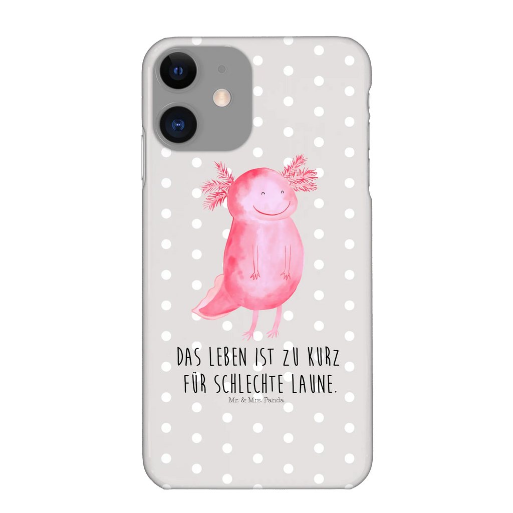 Handyhülle Axolotl Glücklich Handyhülle, Handycover, Cover, Handy, Hülle, Iphone 10, Iphone X, Axolotl, Molch, Axolot, Schwanzlurch, Lurch, Lurche, Motivation, gute Laune