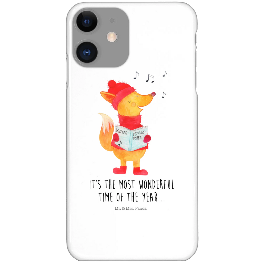 Handyhülle Fuchs Sänger Handyhülle, Handycover, Cover, Handy, Hülle, Iphone 10, Iphone X, Winter, Weihnachten, Weihnachtsdeko, Nikolaus, Advent, Heiligabend, Wintermotiv, Fuchs, Füchse, Sänger, Geschenk Sänger, Singen, Weihnachtslieder