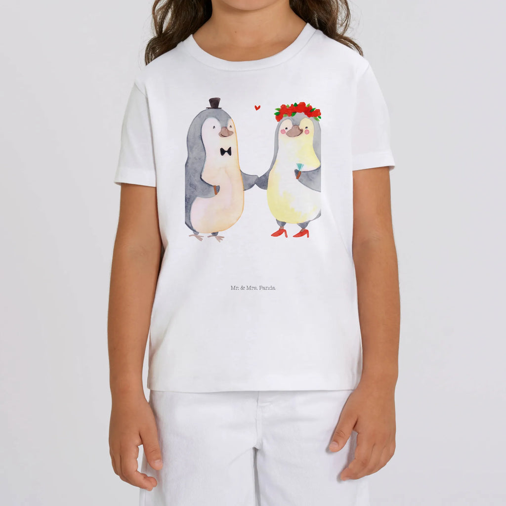 Organic Kinder T-Shirt Pinguin Heirat Kinder T-Shirt, Kinder T-Shirt Mädchen, Kinder T-Shirt Jungen, Liebe, Partner, Freund, Freundin, Ehemann, Ehefrau, Heiraten, Verlobung, Heiratsantrag, Liebesgeschenk, Jahrestag, Hocheitstag