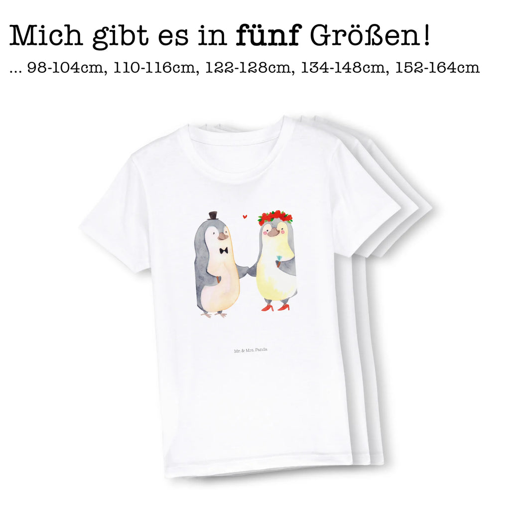 Organic Kinder T-Shirt Pinguin Heirat Kinder T-Shirt, Kinder T-Shirt Mädchen, Kinder T-Shirt Jungen, Liebe, Partner, Freund, Freundin, Ehemann, Ehefrau, Heiraten, Verlobung, Heiratsantrag, Liebesgeschenk, Jahrestag, Hocheitstag