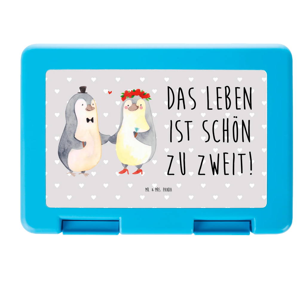 Brotdose Pinguin Heirat Brotbox, Snackbox, Lunch box, Butterbrotdose, Brotzeitbox, Liebe, Partner, Freund, Freundin, Ehemann, Ehefrau, Heiraten, Verlobung, Heiratsantrag, Liebesgeschenk, Jahrestag, Hocheitstag