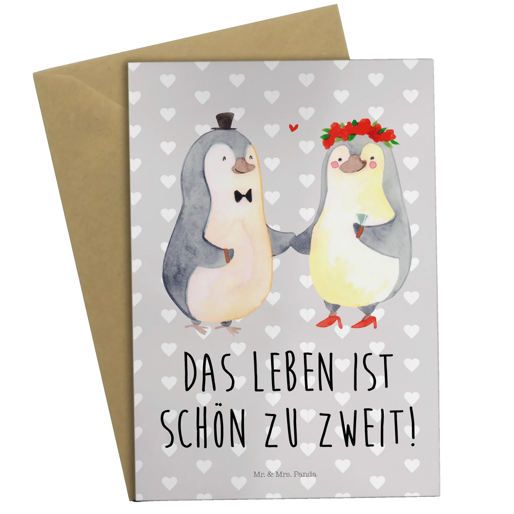 Grußkarte Pinguin Heirat Grußkarte, Klappkarte, Einladungskarte, Glückwunschkarte, Hochzeitskarte, Geburtstagskarte, Karte, Ansichtskarten, Liebe, Partner, Freund, Freundin, Ehemann, Ehefrau, Heiraten, Verlobung, Heiratsantrag, Liebesgeschenk, Jahrestag, Hocheitstag