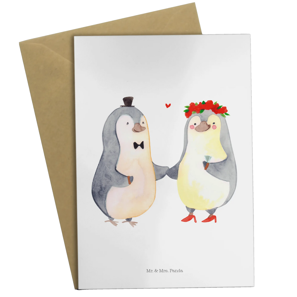 Grußkarte Pinguin Heirat Grußkarte, Klappkarte, Einladungskarte, Glückwunschkarte, Hochzeitskarte, Geburtstagskarte, Karte, Ansichtskarten, Liebe, Partner, Freund, Freundin, Ehemann, Ehefrau, Heiraten, Verlobung, Heiratsantrag, Liebesgeschenk, Jahrestag, Hocheitstag