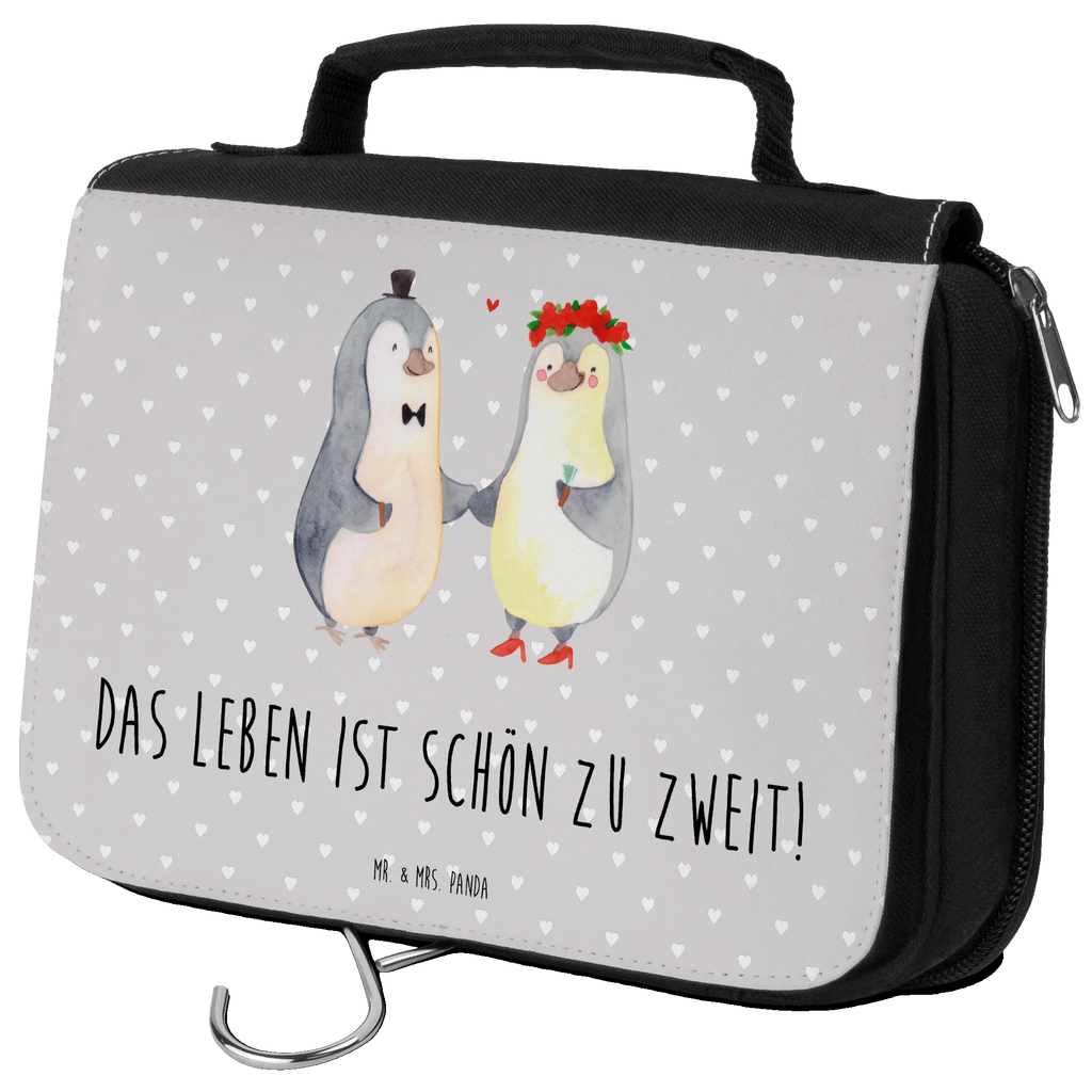 Kulturbeutel Pinguin Heirat Kulturbeutel, Zum Aufhängen, Waschtasche, Kosmetiktasche, Damen, Herren, Aufbewahrungstasche, Schminktasche, Kosmetikbeutel, Organizer, Kulturtasche, Schminkutensil, Liebe, Partner, Freund, Freundin, Ehemann, Ehefrau, Heiraten, Verlobung, Heiratsantrag, Liebesgeschenk, Jahrestag, Hocheitstag