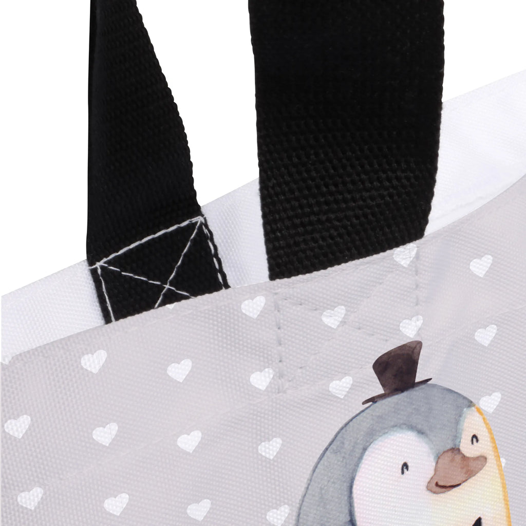 Shopper Pinguin Heirat Beutel, Einkaufstasche, Tasche, Strandtasche, Einkaufsbeutel, Shopper, Schultasche, Freizeittasche, Tragebeutel, Schulbeutel, Alltagstasche, Liebe, Partner, Freund, Freundin, Ehemann, Ehefrau, Heiraten, Verlobung, Heiratsantrag, Liebesgeschenk, Jahrestag, Hocheitstag