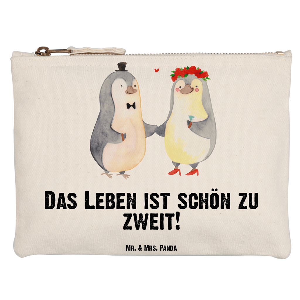 Schminktasche Pinguin Heirat Schminktasche, Kosmetiktasche, Kosmetikbeutel, Stiftemäppchen, Etui, Federmappe, Makeup, XXL, Schminketui, Kosmetiketui, Schlamperetui, Liebe, Partner, Freund, Freundin, Ehemann, Ehefrau, Heiraten, Verlobung, Heiratsantrag, Liebesgeschenk, Jahrestag, Hocheitstag