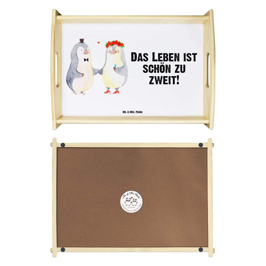 Serviertablett Pinguin Heirat Serviertablett, Tablett, Holztablett, Küchentablett, Dekotablett, Frühstückstablett, Liebe, Partner, Freund, Freundin, Ehemann, Ehefrau, Heiraten, Verlobung, Heiratsantrag, Liebesgeschenk, Jahrestag, Hocheitstag