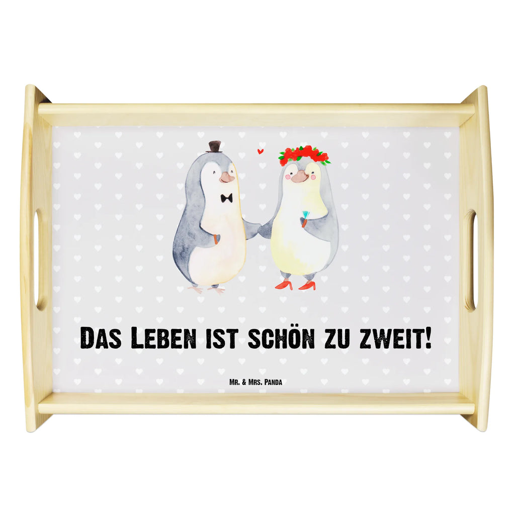 Serviertablett Pinguin Heirat Serviertablett, Tablett, Holztablett, Küchentablett, Dekotablett, Frühstückstablett, Liebe, Partner, Freund, Freundin, Ehemann, Ehefrau, Heiraten, Verlobung, Heiratsantrag, Liebesgeschenk, Jahrestag, Hocheitstag