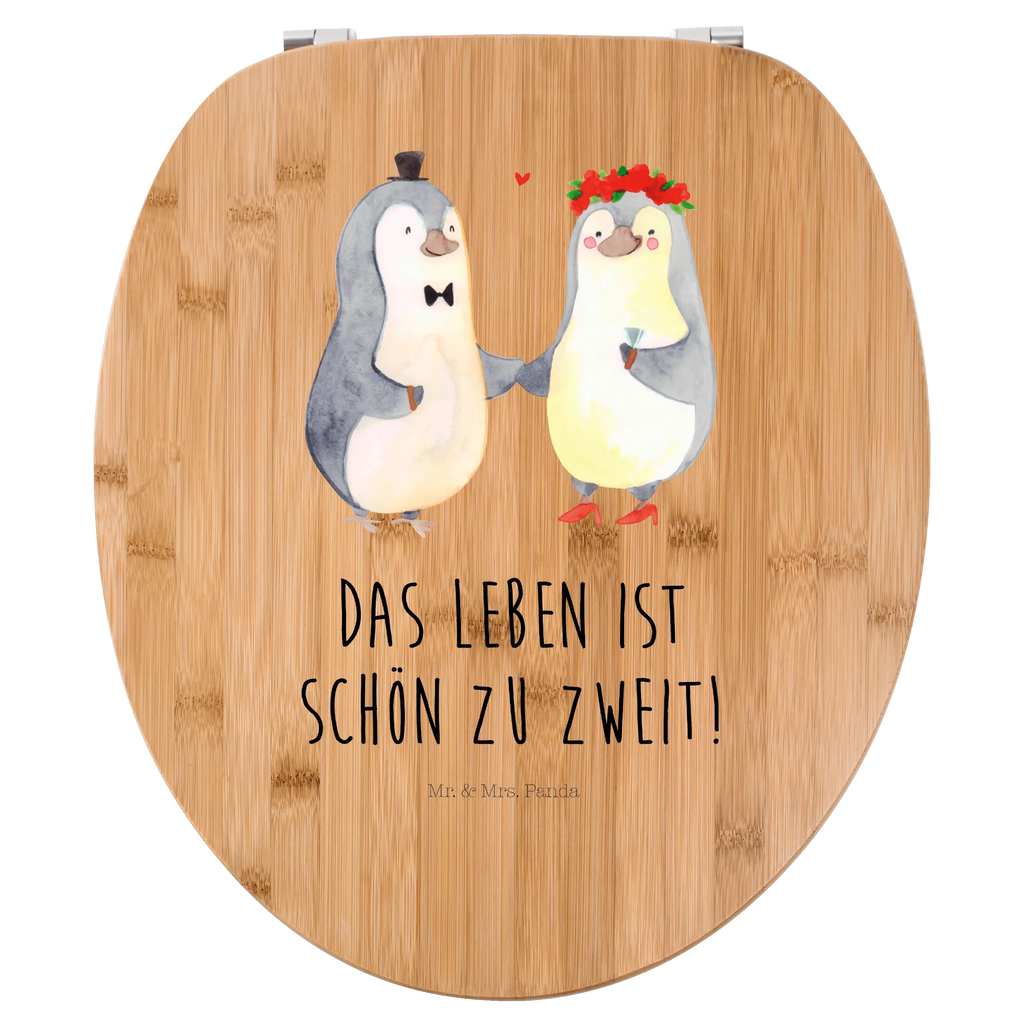 Motiv WC Sitz Pinguin Heirat Klobrille, Klodeckel, Toilettendeckel, WC-Sitz, Toilette, Liebe, Partner, Freund, Freundin, Ehemann, Ehefrau, Heiraten, Verlobung, Heiratsantrag, Liebesgeschenk, Jahrestag, Hocheitstag