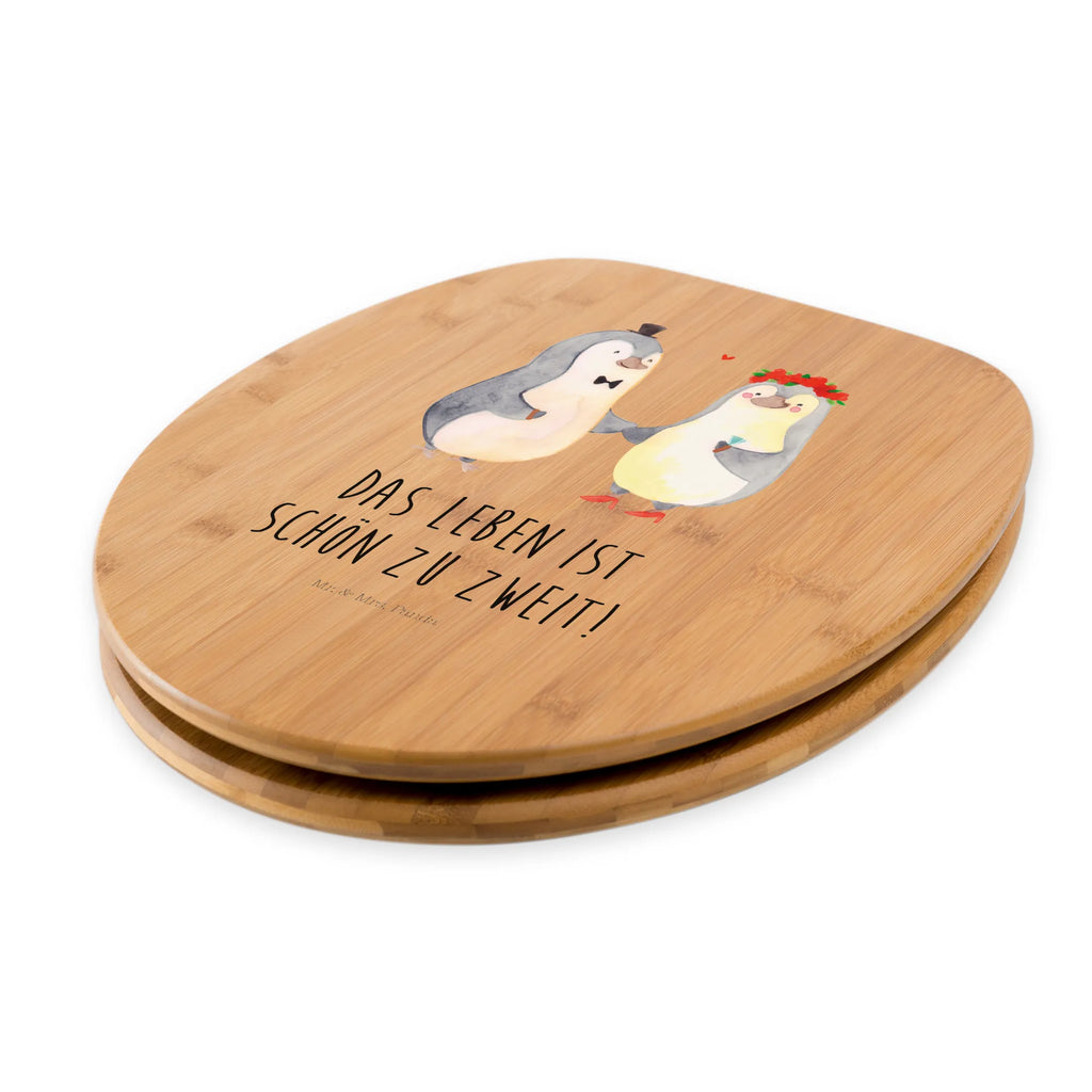 Motiv WC Sitz Pinguin Heirat Klobrille, Klodeckel, Toilettendeckel, WC-Sitz, Toilette, Liebe, Partner, Freund, Freundin, Ehemann, Ehefrau, Heiraten, Verlobung, Heiratsantrag, Liebesgeschenk, Jahrestag, Hocheitstag