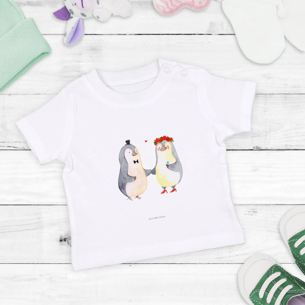 Organic Baby Shirt Pinguin Heirat Baby T-Shirt, Jungen Baby T-Shirt, Mädchen Baby T-Shirt, Shirt, Liebe, Partner, Freund, Freundin, Ehemann, Ehefrau, Heiraten, Verlobung, Heiratsantrag, Liebesgeschenk, Jahrestag, Hocheitstag