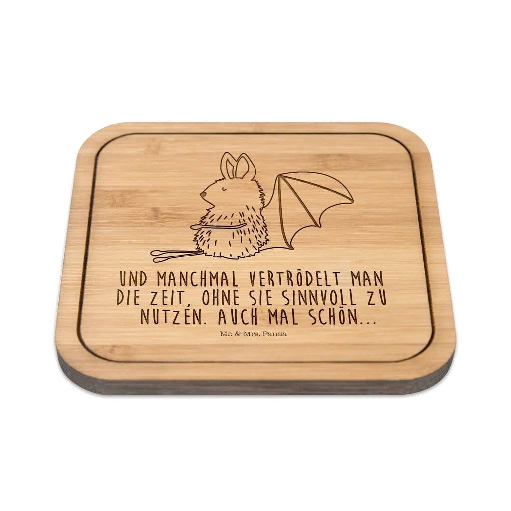 Untersetzer quadratisch Fledermaus sitzend Untersetzer, Bierdeckel, Glasuntersetzer, Untersetzer Gläser, Getränkeuntersetzer, Tiermotive, Gute Laune, lustige Sprüche, Tiere, Fledermaus, Fledermäuse, Motivation, entspannen