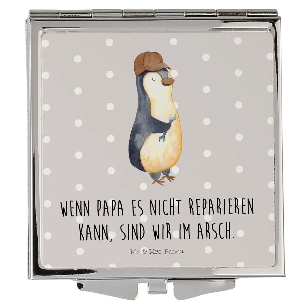 Handtaschenspiegel quadratisch Wenn Papa es nicht reparieren kann, sind wir am Arsch Spiegel, Handtasche, Quadrat, silber, schminken, Schminkspiegel, Familie, Vatertag, Muttertag, Bruder, Schwester, Mama, Papa, Oma, Opa, Vater, Geschenk Papa, Bester Papa der Welt