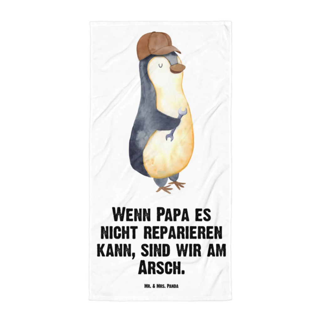 XL Badehandtuch Wenn Papa es nicht reparieren kann, sind wir am Arsch Handtuch, Badetuch, Duschtuch, Strandtuch, Saunatuch, Familie, Vatertag, Muttertag, Bruder, Schwester, Mama, Papa, Oma, Opa, Vater, Geschenk Papa, Bester Papa der Welt