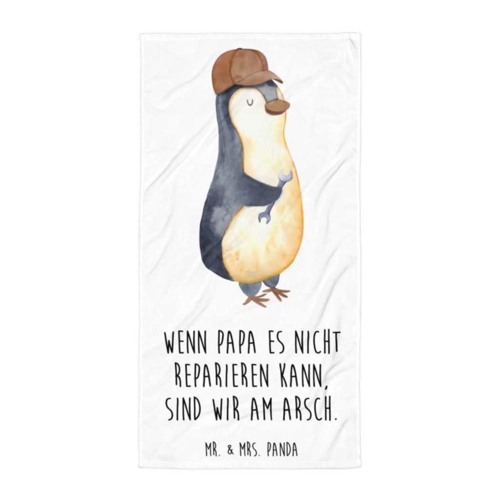 XL Badehandtuch Wenn Papa es nicht reparieren kann, sind wir am Arsch Handtuch, Badetuch, Duschtuch, Strandtuch, Saunatuch, Familie, Vatertag, Muttertag, Bruder, Schwester, Mama, Papa, Oma, Opa, Vater, Geschenk Papa, Bester Papa der Welt