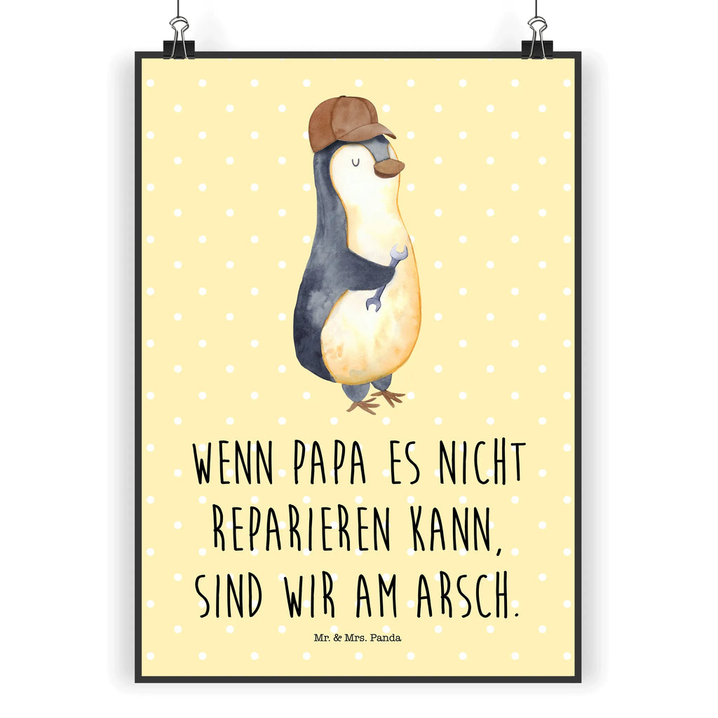 Poster Wenn Papa es nicht reparieren kann, sind wir am Arsch Poster, Wandposter, Bild, Wanddeko, Küchenposter, Kinderposter, Wanddeko Bild, Raumdekoration, Wanddekoration, Handgemaltes Poster, Mr. & Mrs. Panda Poster, Designposter, Kunstdruck, Posterdruck, Familie, Vatertag, Muttertag, Bruder, Schwester, Mama, Papa, Oma, Opa, Vater, Geschenk Papa, Bester Papa der Welt