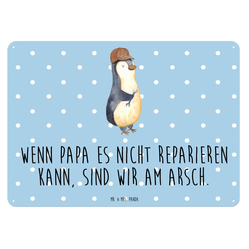 Blechschild Wenn Papa es nicht reparieren kann, sind wir am Arsch Blechschild, Metallschild, Geschenk Schild, Schild, Magnet-Metall-Schild, Deko Schild, Wandschild, Wand-Dekoration, Türschild, Familie, Vatertag, Muttertag, Bruder, Schwester, Mama, Papa, Oma, Opa, Vater, Geschenk Papa, Bester Papa der Welt