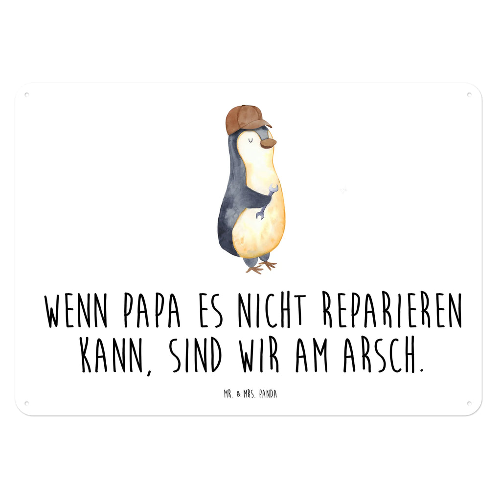 Blechschild Wenn Papa es nicht reparieren kann, sind wir am Arsch Blechschild, Metallschild, Geschenk Schild, Schild, Magnet-Metall-Schild, Deko Schild, Wandschild, Wand-Dekoration, Türschild, Familie, Vatertag, Muttertag, Bruder, Schwester, Mama, Papa, Oma, Opa, Vater, Geschenk Papa, Bester Papa der Welt