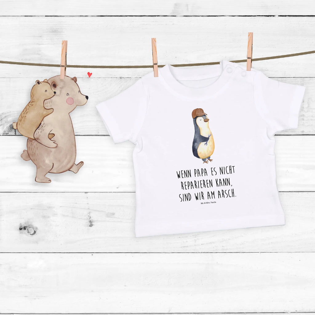 Organic Baby Shirt Wenn Papa es nicht reparieren kann, sind wir am Arsch Baby T-Shirt, Jungen Baby T-Shirt, Mädchen Baby T-Shirt, Shirt, Familie, Vatertag, Muttertag, Bruder, Schwester, Mama, Papa, Oma, Opa, Vater, Geschenk Papa, Bester Papa der Welt