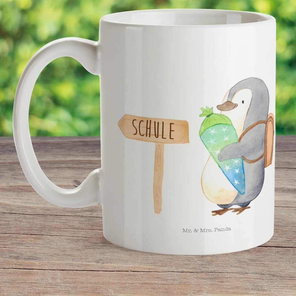 Kindertasse Pinguin Schultüte Kindertasse, Kinder Tasse, Kunststoff Tasse, Kindergarten Tasse, Trinkbecher, Camping Becher, Kaffeetasse, Kunststoffbecher, Kindergartenbecher, Outdoorgeschirr, Kunststoffgeschirr, Reisebecher, Reisetasse, Kinderbecher, Bruchfeste Tasse, Bruchsichere Tasse, Plastik Tasse, Plastiktasse, Pinguin, Schulanfänger, Einschulung, 1. Klasse, Geschenk zur Einschulung, erster Schultag, Schulranzen