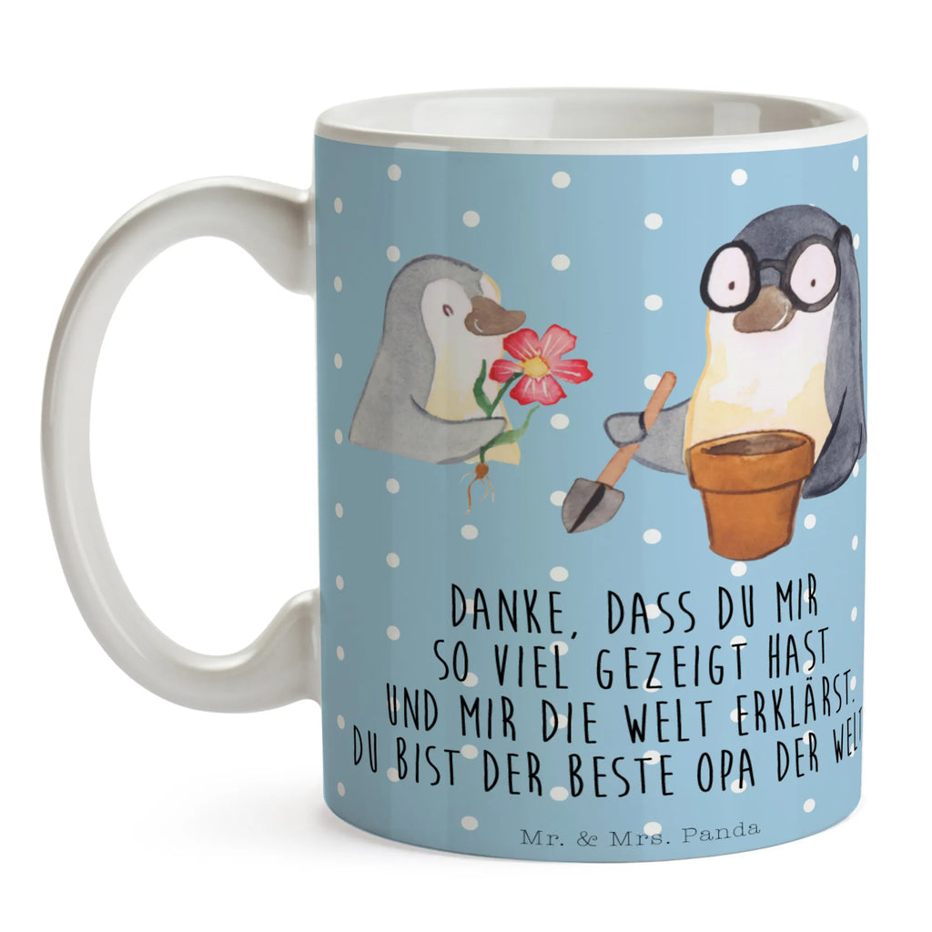 Tasse Pinguin Opa Blumen pflanzen Tasse, Kaffeetasse, Teetasse, Becher, Kaffeebecher, Teebecher, Keramiktasse, Porzellantasse, Büro Tasse, Geschenk Tasse, Tasse Sprüche, Tasse Motive, Kaffeetassen, Tasse bedrucken, Designer Tasse, Cappuccino Tassen, Schöne Teetassen, Familie, Vatertag, Muttertag, Bruder, Schwester, Mama, Papa, Oma, Opa, Großvater, Opi, bester Opa, Lieblingsopa