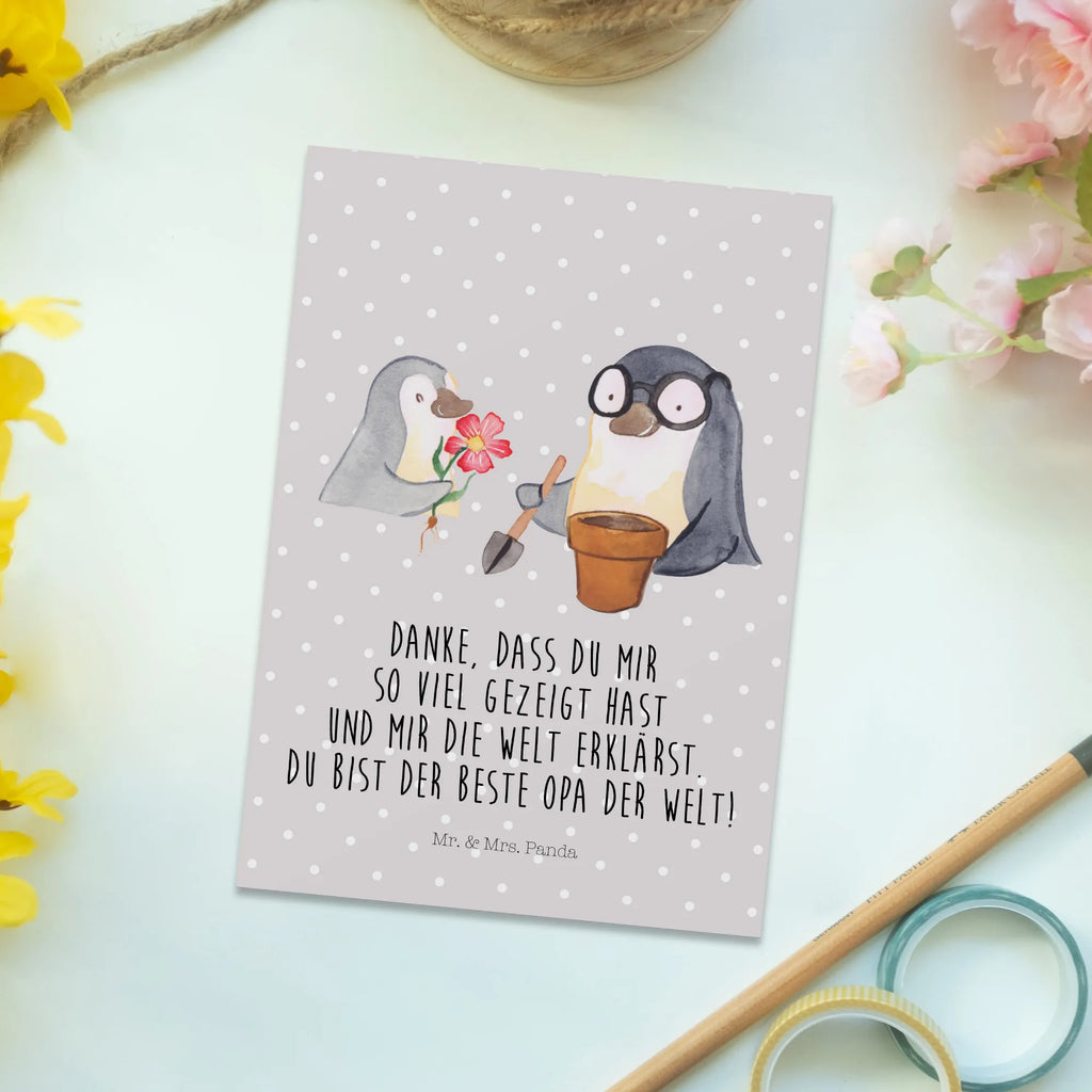 Postkarte Pinguin Opa Blumen pflanzen Postkarte, Karte, Geschenkkarte, Grußkarte, Einladung, Ansichtskarte, Geburtstagskarte, Einladungskarte, Dankeskarte, Ansichtskarten, Einladung Geburtstag, Einladungskarten Geburtstag, Familie, Vatertag, Muttertag, Bruder, Schwester, Mama, Papa, Oma, Opa, Großvater, Opi, bester Opa, Lieblingsopa