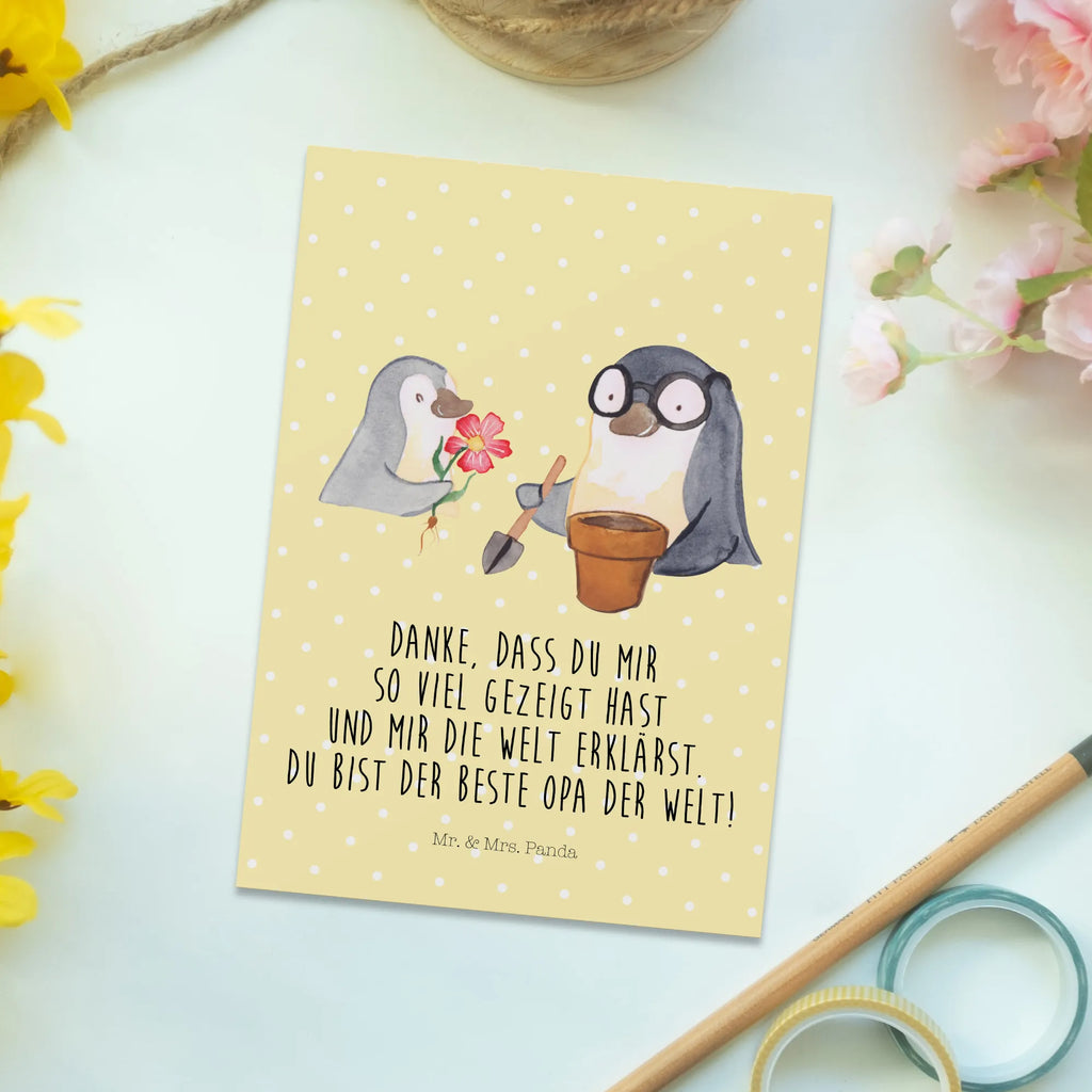 Postkarte Pinguin Opa Blumen pflanzen Postkarte, Karte, Geschenkkarte, Grußkarte, Einladung, Ansichtskarte, Geburtstagskarte, Einladungskarte, Dankeskarte, Ansichtskarten, Einladung Geburtstag, Einladungskarten Geburtstag, Familie, Vatertag, Muttertag, Bruder, Schwester, Mama, Papa, Oma, Opa, Großvater, Opi, bester Opa, Lieblingsopa