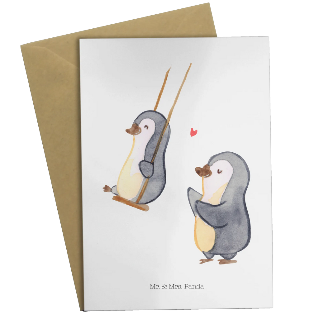 Grußkarte Pinguin Oma schaukeln Grußkarte, Klappkarte, Einladungskarte, Glückwunschkarte, Hochzeitskarte, Geburtstagskarte, Karte, Ansichtskarten, Familie, Vatertag, Muttertag, Bruder, Schwester, Mama, Papa, Oma, Opa, beste Oma, Lieblingsoma, Geschenk für Oma, Omi, Großmutter