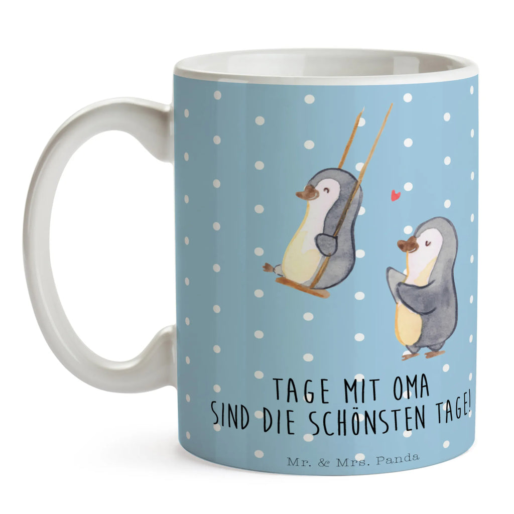 Tasse Pinguin Oma schaukeln Tasse, Kaffeetasse, Teetasse, Becher, Kaffeebecher, Teebecher, Keramiktasse, Porzellantasse, Büro Tasse, Geschenk Tasse, Tasse Sprüche, Tasse Motive, Kaffeetassen, Tasse bedrucken, Designer Tasse, Cappuccino Tassen, Schöne Teetassen, Familie, Vatertag, Muttertag, Bruder, Schwester, Mama, Papa, Oma, Opa, beste Oma, Lieblingsoma, Geschenk für Oma, Omi, Großmutter