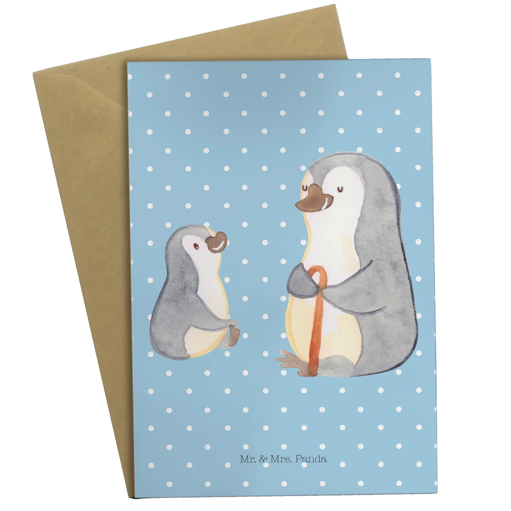 Grußkarte Pinguin Opa Enkel Grußkarte, Klappkarte, Einladungskarte, Glückwunschkarte, Hochzeitskarte, Geburtstagskarte, Karte, Ansichtskarten, Familie, Vatertag, Muttertag, Bruder, Schwester, Mama, Papa, Oma, Opa, Opi, bester Opa, Großvater, Lieblingsopa, Geschenk für Opa