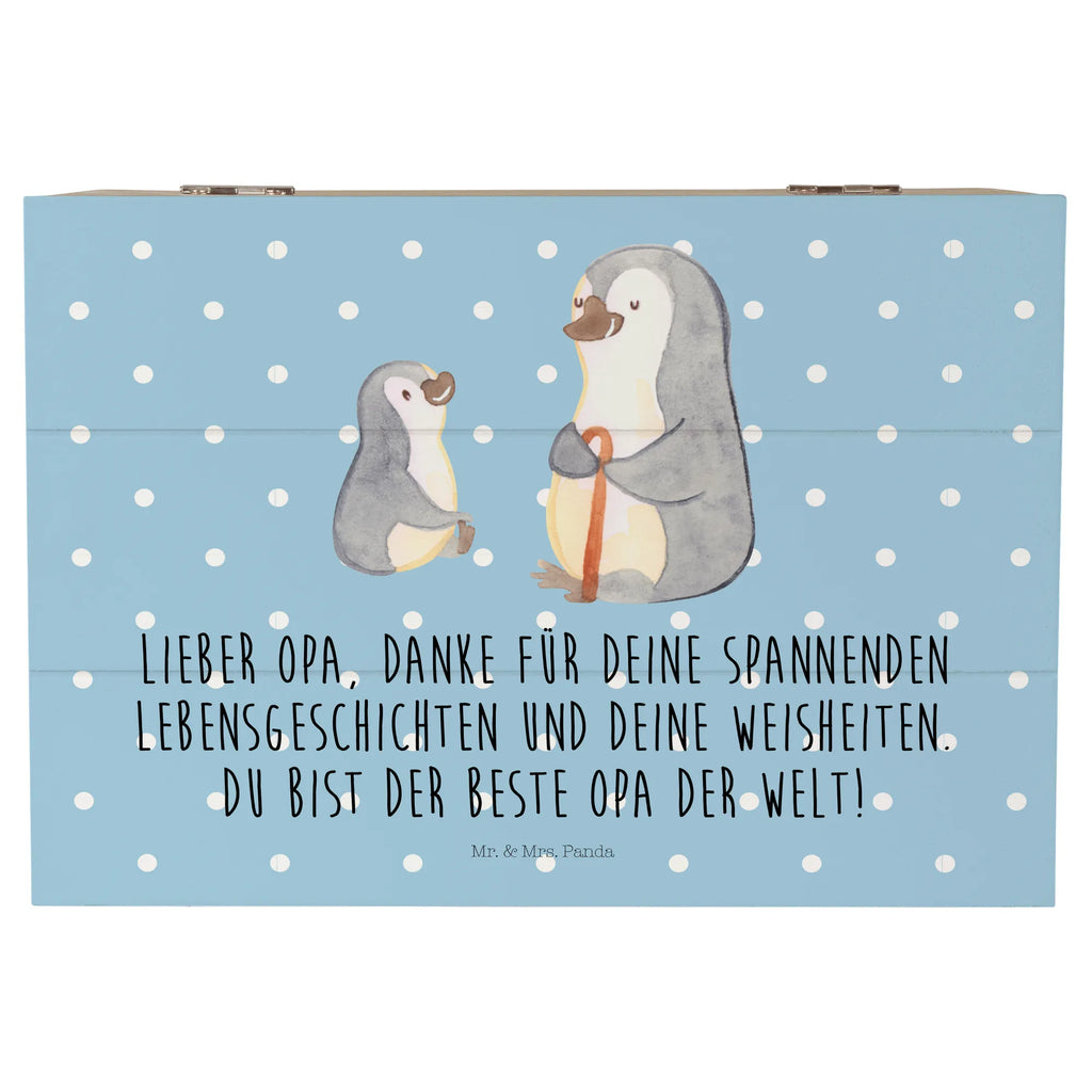 Holzkiste Pinguin Opa Enkel Holzkiste, Kiste, Schatzkiste, Truhe, Schatulle, XXL, Erinnerungsbox, Erinnerungskiste, Dekokiste, Aufbewahrungsbox, Geschenkbox, Geschenkdose, Familie, Vatertag, Muttertag, Bruder, Schwester, Mama, Papa, Oma, Opa, Opi, bester Opa, Großvater, Lieblingsopa, Geschenk für Opa