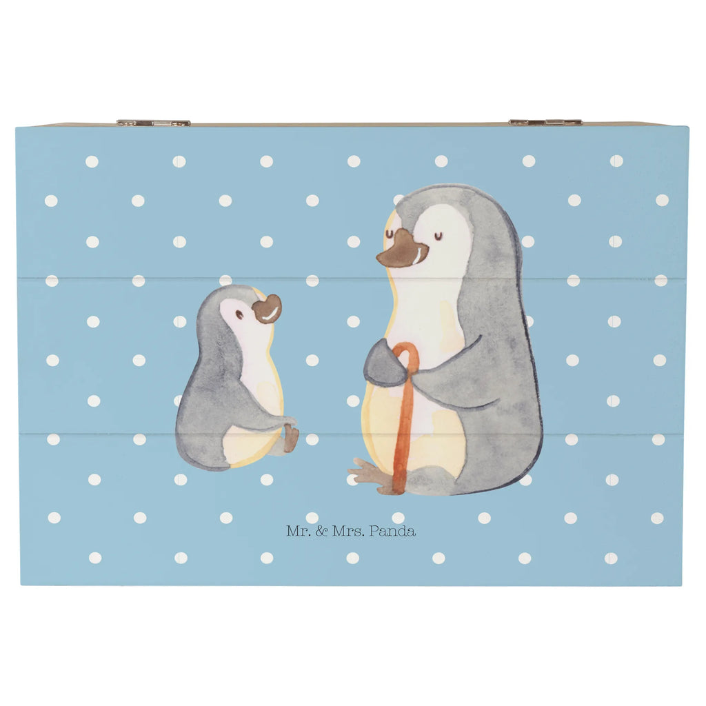 Holzkiste Pinguin Opa Enkel Holzkiste, Kiste, Schatzkiste, Truhe, Schatulle, XXL, Erinnerungsbox, Erinnerungskiste, Dekokiste, Aufbewahrungsbox, Geschenkbox, Geschenkdose, Familie, Vatertag, Muttertag, Bruder, Schwester, Mama, Papa, Oma, Opa, Opi, bester Opa, Großvater, Lieblingsopa, Geschenk für Opa