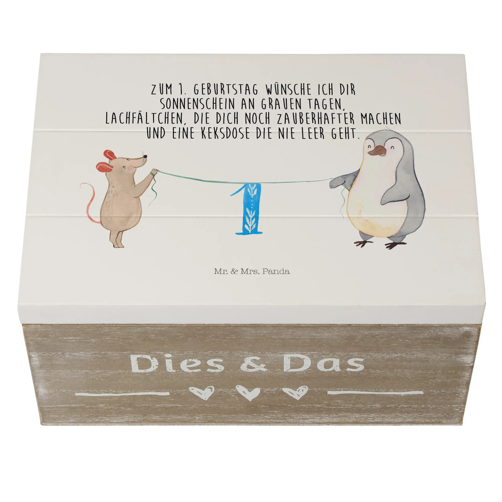 Holzkiste 1. Geburtstag Maus Pinguin Holzkiste, Kiste, Schatzkiste, Truhe, Schatulle, XXL, Erinnerungsbox, Erinnerungskiste, Dekokiste, Aufbewahrungsbox, Geschenkbox, Geschenkdose, Geburtstag, Geburtstagsgeschenk, Geschenk, Party, Feiern, Torte, Kuchen