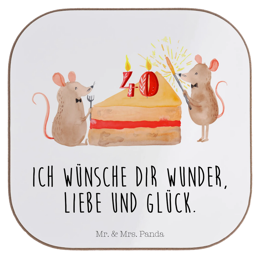 Quadratische Untersetzer 40. Geburtstag Mäuse Kuchen Untersetzer, Bierdeckel, Glasuntersetzer, Untersetzer Gläser, Getränkeuntersetzer, Untersetzer aus Holz, Untersetzer für Gläser, Korkuntersetzer, Untersetzer Holz, Holzuntersetzer, Tassen Untersetzer, Untersetzer Design, Geburtstag, Geburtstagsgeschenk, Geschenk, Maus, Geburtstage, Happy Birthday, Geburtstagsfeier