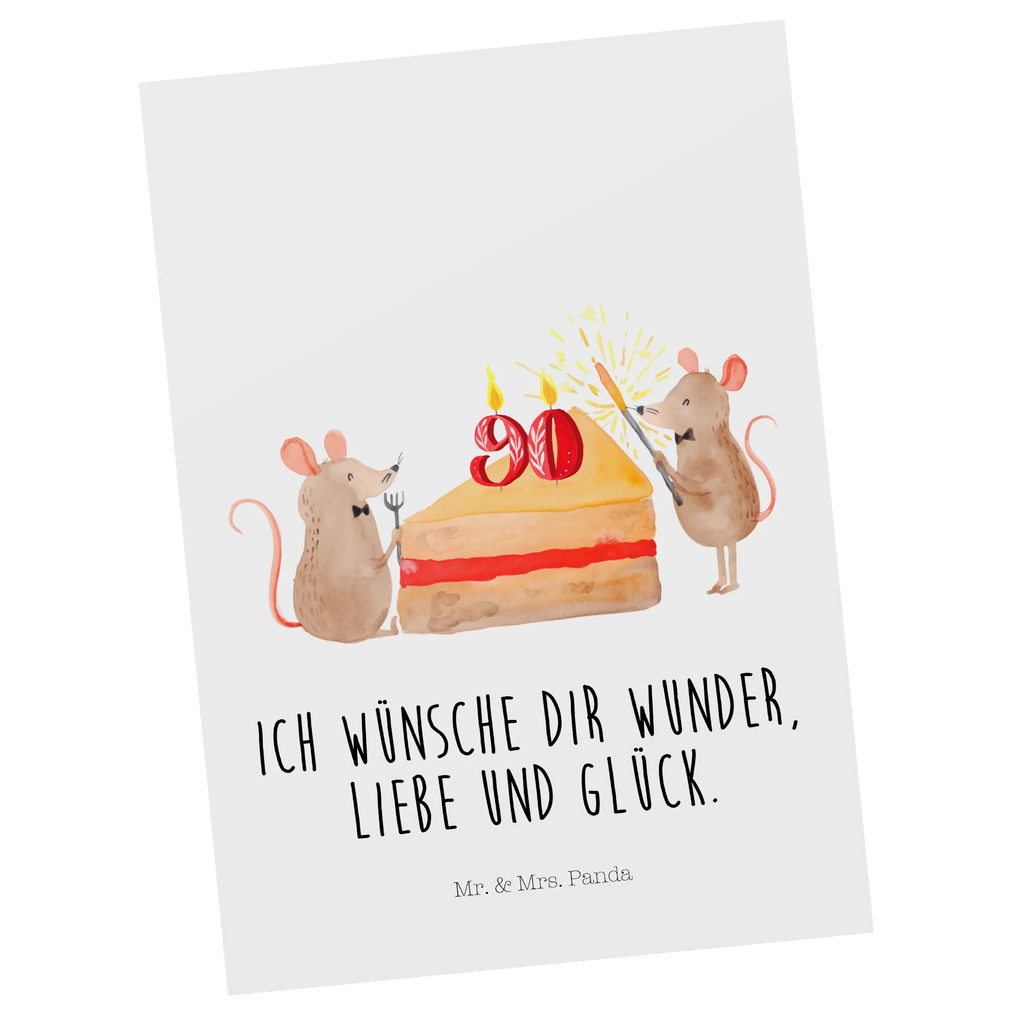 Postkarte 90. Geburtstag Mäuse Kuchen Postkarte, Karte, Geschenkkarte, Grußkarte, Einladung, Ansichtskarte, Geburtstagskarte, Einladungskarte, Dankeskarte, Ansichtskarten, Einladung Geburtstag, Einladungskarten Geburtstag, Geburtstag, Geburtstagsgeschenk, Geschenk, Maus, Geburtstage, Happy Birthday, Geburtstagsfeier