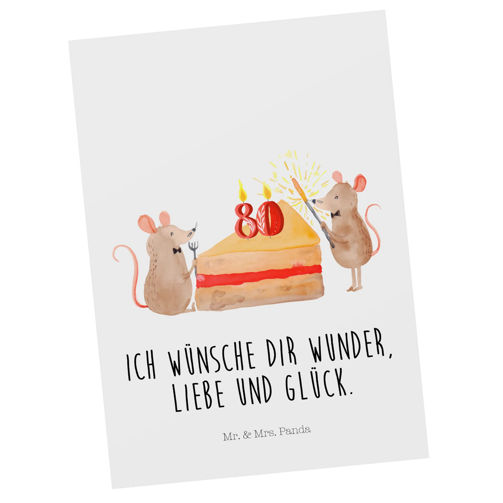 Postkarte 80. Geburtstag Mäuse Kuchen Postkarte, Karte, Geschenkkarte, Grußkarte, Einladung, Ansichtskarte, Geburtstagskarte, Einladungskarte, Dankeskarte, Ansichtskarten, Einladung Geburtstag, Einladungskarten Geburtstag, Geburtstag, Geburtstagsgeschenk, Geschenk, Maus, Geburtstage, Happy Birthday, Geburtstagsfeier