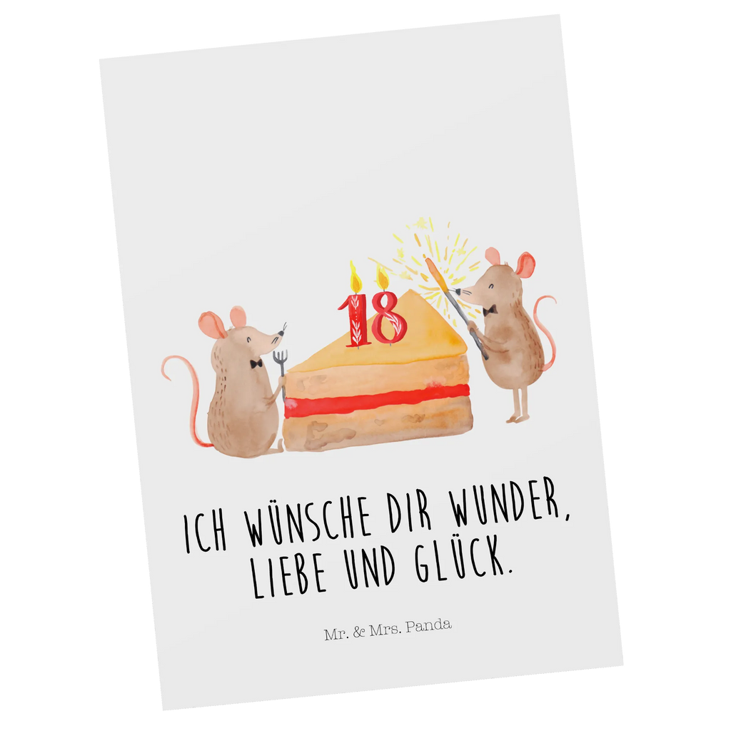 Postkarte 18. Geburtstag Mäuse Kuchen Postkarte, Karte, Geschenkkarte, Grußkarte, Einladung, Ansichtskarte, Geburtstagskarte, Einladungskarte, Dankeskarte, Ansichtskarten, Einladung Geburtstag, Einladungskarten Geburtstag, Geburtstag, Geburtstagsgeschenk, Geschenk, Maus, Geburtstage, Happy Birthday, Geburtstagsfeier