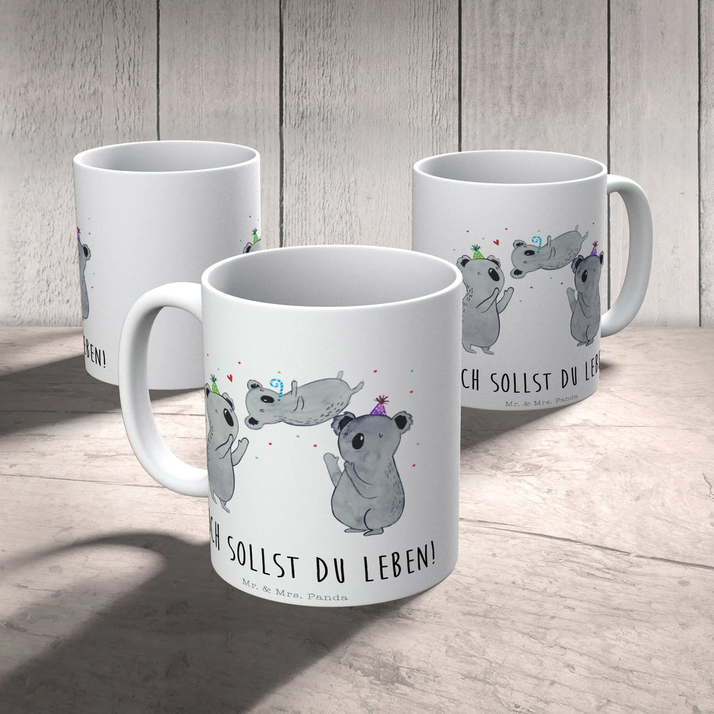 Tasse Koalas feiern Geburtstag Tasse, Kaffeetasse, Teetasse, Becher, Kaffeebecher, Teebecher, Keramiktasse, Porzellantasse, Büro Tasse, Geschenk Tasse, Tasse Sprüche, Tasse Motive, Kaffeetassen, Tasse bedrucken, Designer Tasse, Cappuccino Tassen, Schöne Teetassen, Geburtstag, Geburtstagsgeschenk, Geschenk, Koala, Geburtstage, Happy Birthday, Geburtstagsfeier