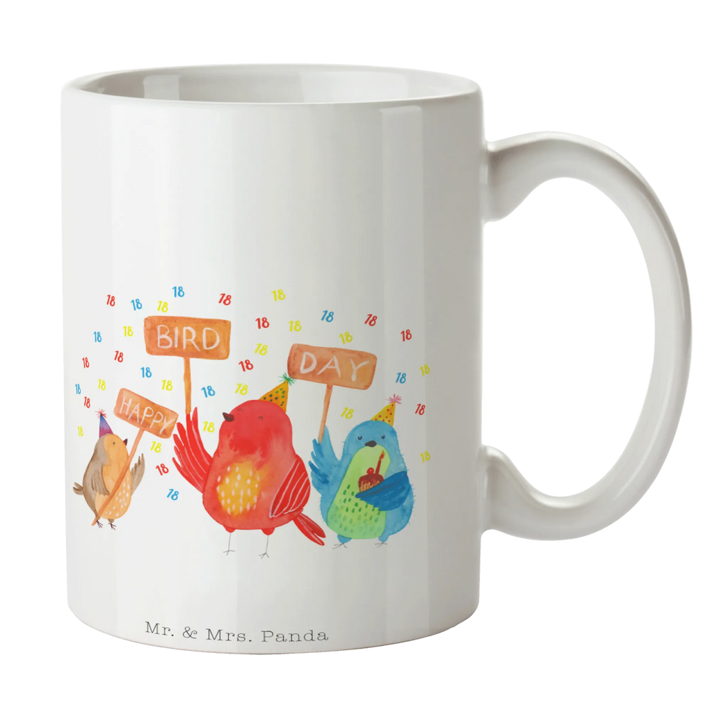 Tasse 18. Geburtstag Happy Bird Day Tasse, Kaffeetasse, Teetasse, Becher, Kaffeebecher, Teebecher, Keramiktasse, Porzellantasse, Büro Tasse, Geschenk Tasse, Tasse Sprüche, Tasse Motive, Kaffeetassen, Tasse bedrucken, Designer Tasse, Cappuccino Tassen, Schöne Teetassen, Geburtstag, Geburtstagsgeschenk, Geschenk, zum, schenken, für, Feiern, Party