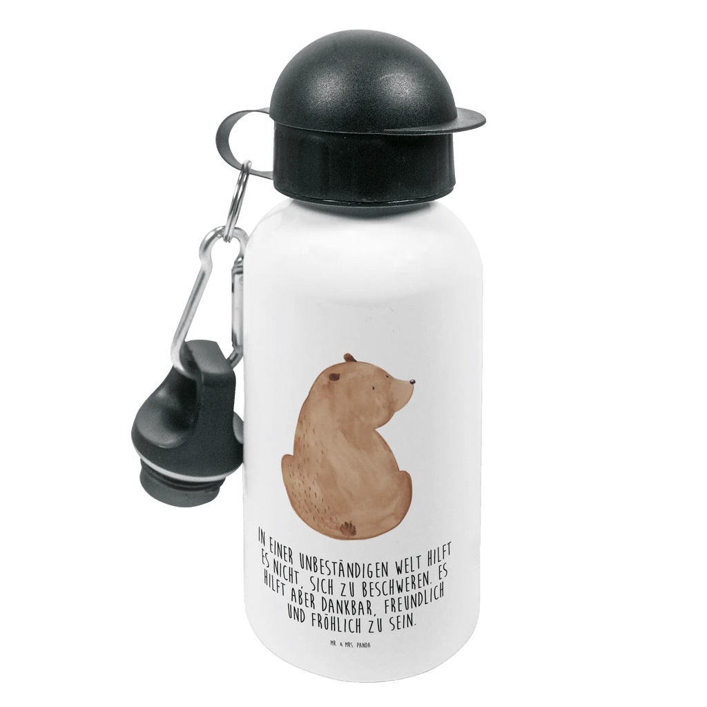 Kindertrinkflasche Bär Schulterblick Kindertrinkflasche, Kinder Trinkflasche, Trinkflasche, Flasche, Kinderflasche, Kinder, Kids, Kindergarten Flasche, Grundschule, Jungs, Mädchen, Bär, Teddy, Teddybär, Selbstachtung, Weltansicht, Motivation, Bären, Bärenliebe, Weisheit