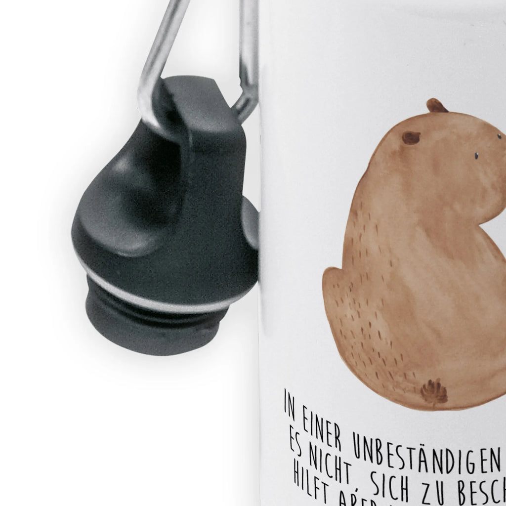 Kindertrinkflasche Bär Schulterblick Kindertrinkflasche, Kinder Trinkflasche, Trinkflasche, Flasche, Kinderflasche, Kinder, Kids, Kindergarten Flasche, Grundschule, Jungs, Mädchen, Bär, Teddy, Teddybär, Selbstachtung, Weltansicht, Motivation, Bären, Bärenliebe, Weisheit