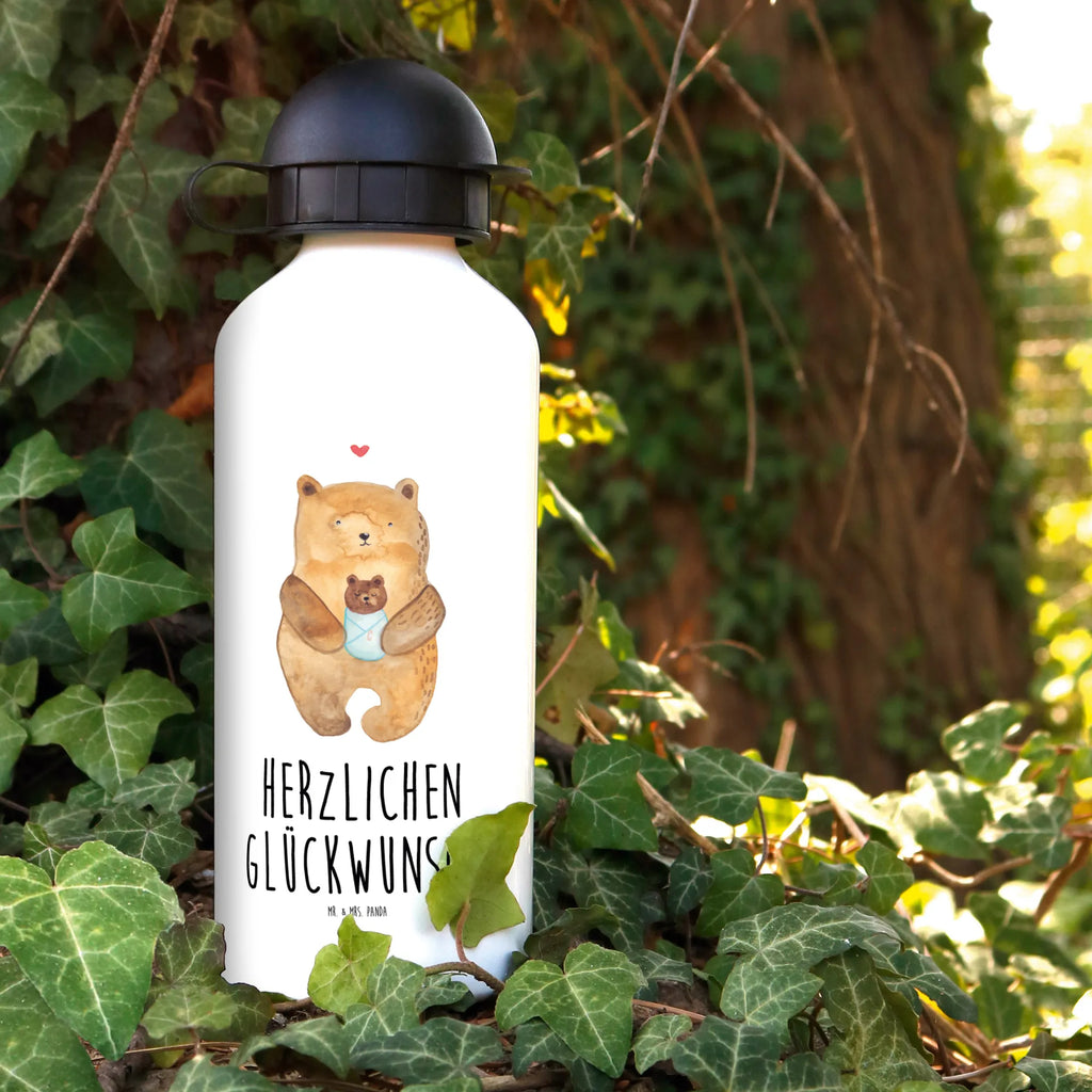 Kindertrinkflasche Bär mit Baby Kindertrinkflasche, Kinder Trinkflasche, Trinkflasche, Flasche, Kinderflasche, Kinder, Kids, Kindergarten Flasche, Grundschule, Jungs, Mädchen, Bär, Teddy, Teddybär, Eltern, Mutter, Baby, Taufe, Geburt, Nichte, Neffe, Enkel, Enkelin, Täufling, Geburtstag, Glückwunsch