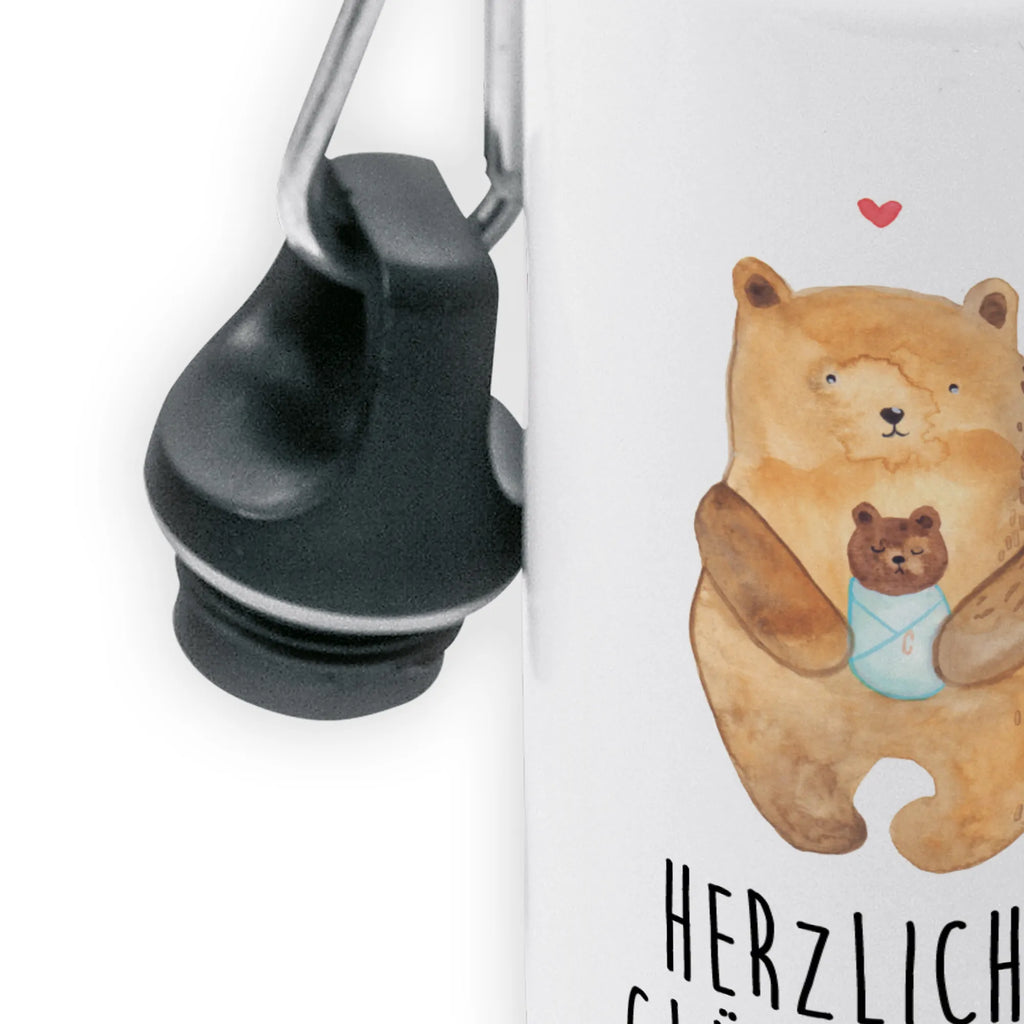 Kindertrinkflasche Bär mit Baby Kindertrinkflasche, Kinder Trinkflasche, Trinkflasche, Flasche, Kinderflasche, Kinder, Kids, Kindergarten Flasche, Grundschule, Jungs, Mädchen, Bär, Teddy, Teddybär, Eltern, Mutter, Baby, Taufe, Geburt, Nichte, Neffe, Enkel, Enkelin, Täufling, Geburtstag, Glückwunsch