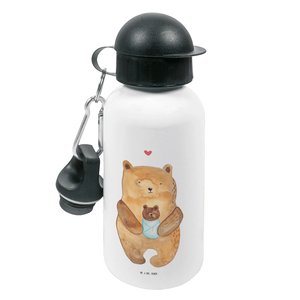 Kindertrinkflasche Bär mit Baby Kindertrinkflasche, Kinder Trinkflasche, Trinkflasche, Flasche, Kinderflasche, Kinder, Kids, Kindergarten Flasche, Grundschule, Jungs, Mädchen, Bär, Teddy, Teddybär, Eltern, Mutter, Baby, Taufe, Geburt, Nichte, Neffe, Enkel, Enkelin, Täufling, Geburtstag, Glückwunsch