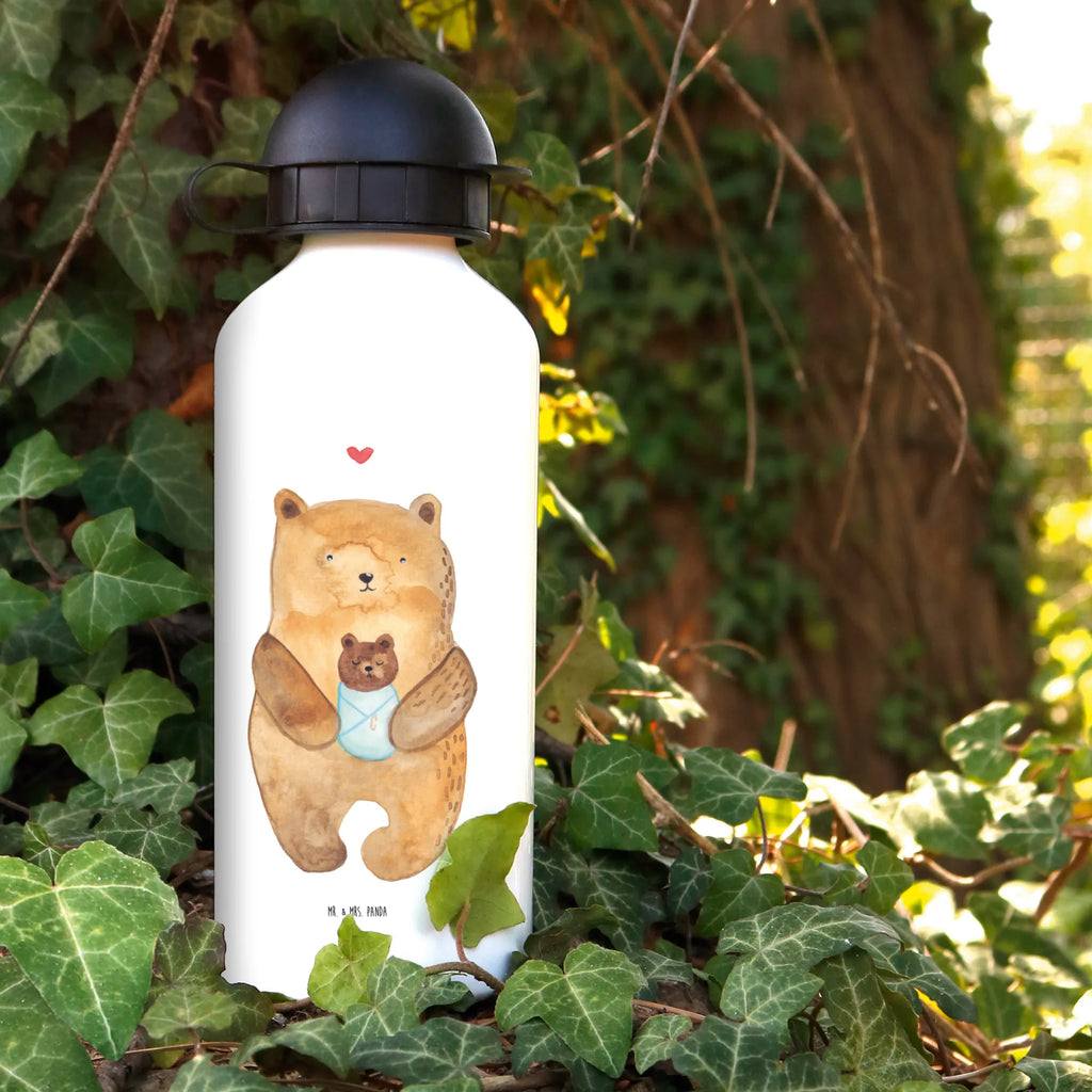 Kindertrinkflasche Bär mit Baby Kindertrinkflasche, Kinder Trinkflasche, Trinkflasche, Flasche, Kinderflasche, Kinder, Kids, Kindergarten Flasche, Grundschule, Jungs, Mädchen, Bär, Teddy, Teddybär, Eltern, Mutter, Baby, Taufe, Geburt, Nichte, Neffe, Enkel, Enkelin, Täufling, Geburtstag, Glückwunsch