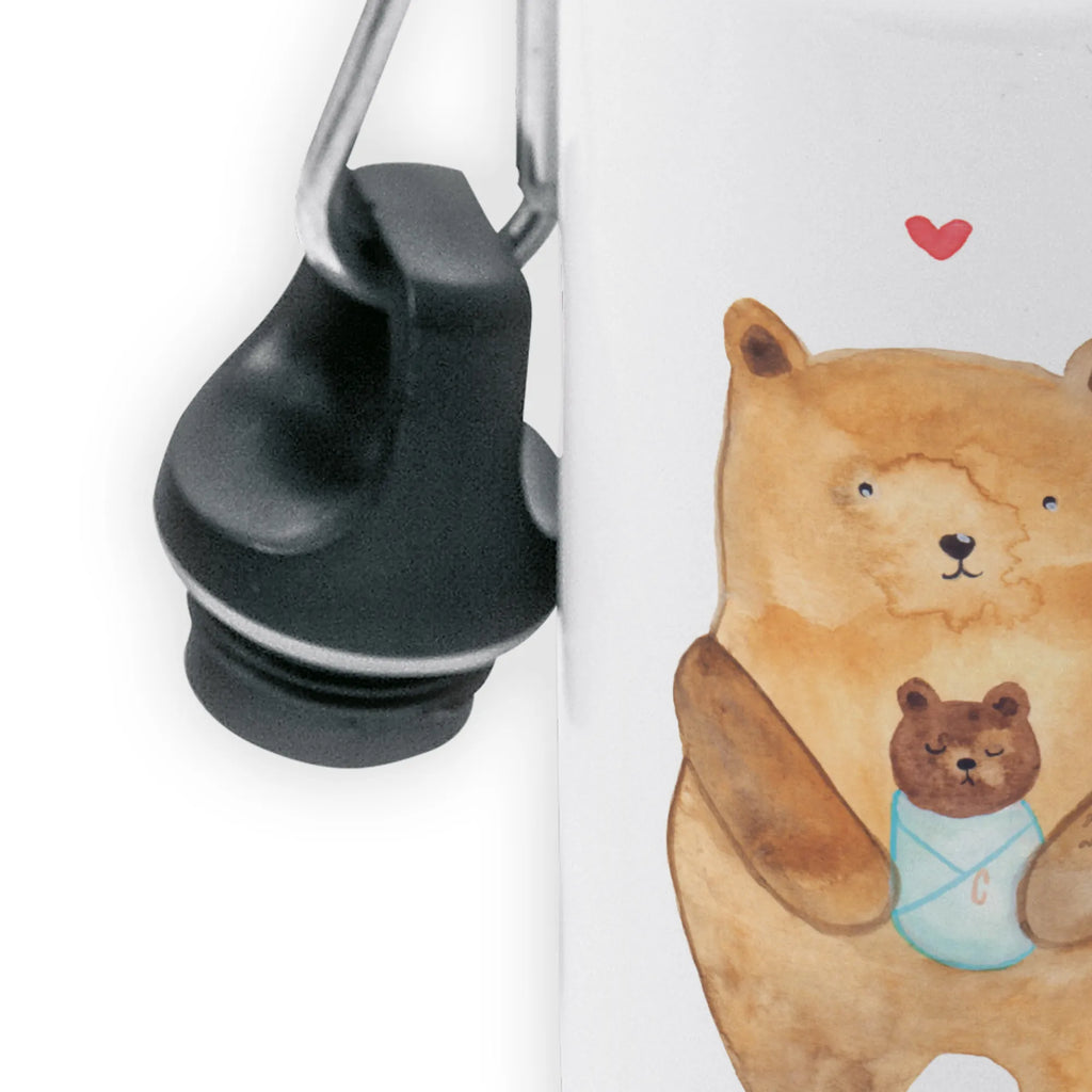 Kindertrinkflasche Bär mit Baby Kindertrinkflasche, Kinder Trinkflasche, Trinkflasche, Flasche, Kinderflasche, Kinder, Kids, Kindergarten Flasche, Grundschule, Jungs, Mädchen, Bär, Teddy, Teddybär, Eltern, Mutter, Baby, Taufe, Geburt, Nichte, Neffe, Enkel, Enkelin, Täufling, Geburtstag, Glückwunsch