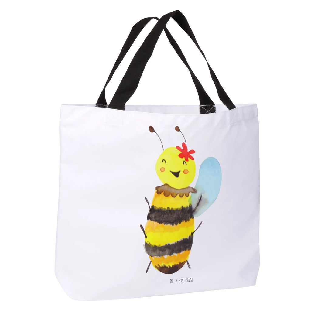 Shopper Biene Happy Beutel, Einkaufstasche, Tasche, Strandtasche, Einkaufsbeutel, Shopper, Schultasche, Freizeittasche, Tragebeutel, Schulbeutel, Alltagstasche, Biene, Wespe, Hummel