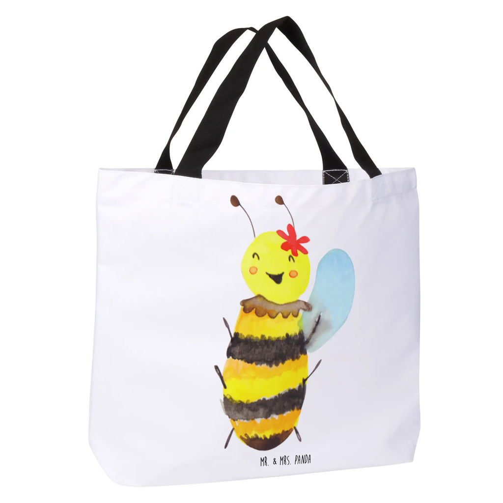 Shopper Biene Happy Beutel, Einkaufstasche, Tasche, Strandtasche, Einkaufsbeutel, Shopper, Schultasche, Freizeittasche, Tragebeutel, Schulbeutel, Alltagstasche, Biene, Wespe, Hummel