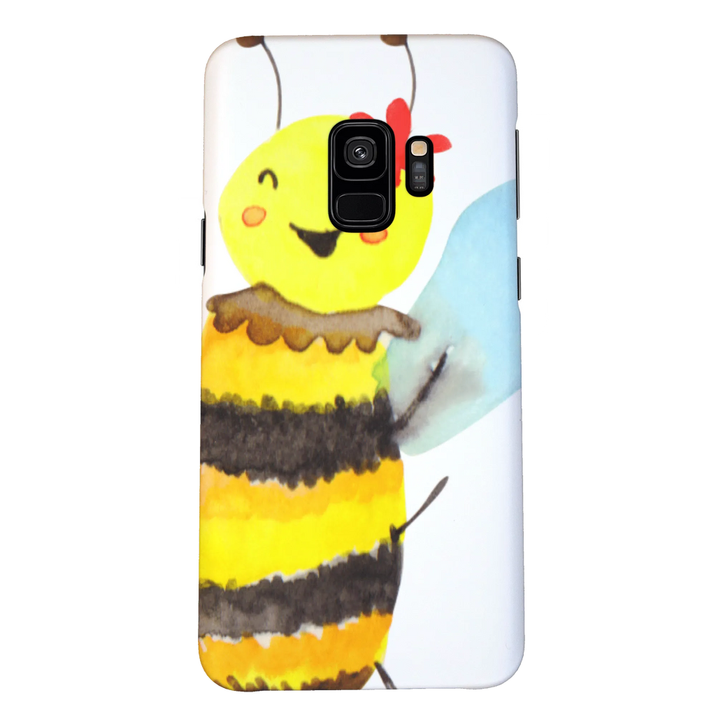 Handyhülle Biene Happy Handyhülle, Handycover, Cover, Handy, Hülle, Samsung Galaxy S8 plus, Biene, Wespe, Hummel