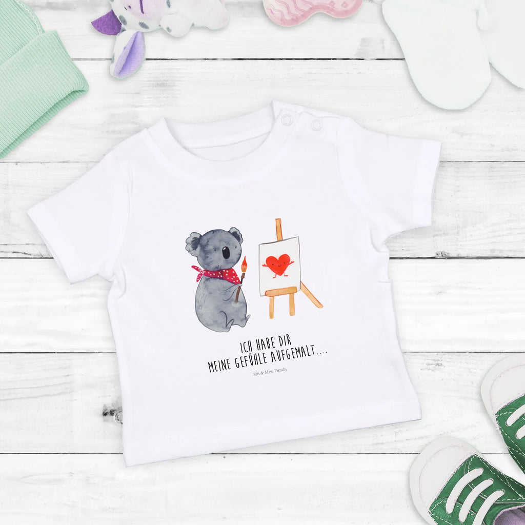 Organic Baby Shirt Koala Künstler Baby T-Shirt, Jungen Baby T-Shirt, Mädchen Baby T-Shirt, Shirt, Koala, Koalabär, Liebe, Liebensbeweis, Liebesgeschenk, Gefühle, Künstler, zeichnen